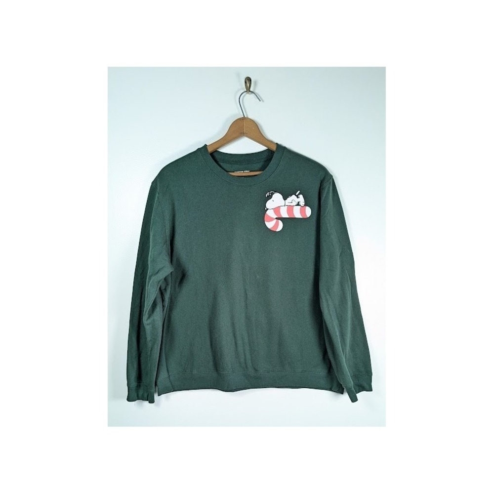 Peanuts Snoopy Christmas Sweatshirt‎ Size XXL Candy Cane Retro Holiday Crewneck